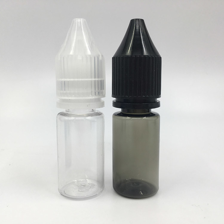 Kleines farbenfrohes gedruckte Logo E Flüssigkeit Kinderschutzflasche mit Schraubkappe