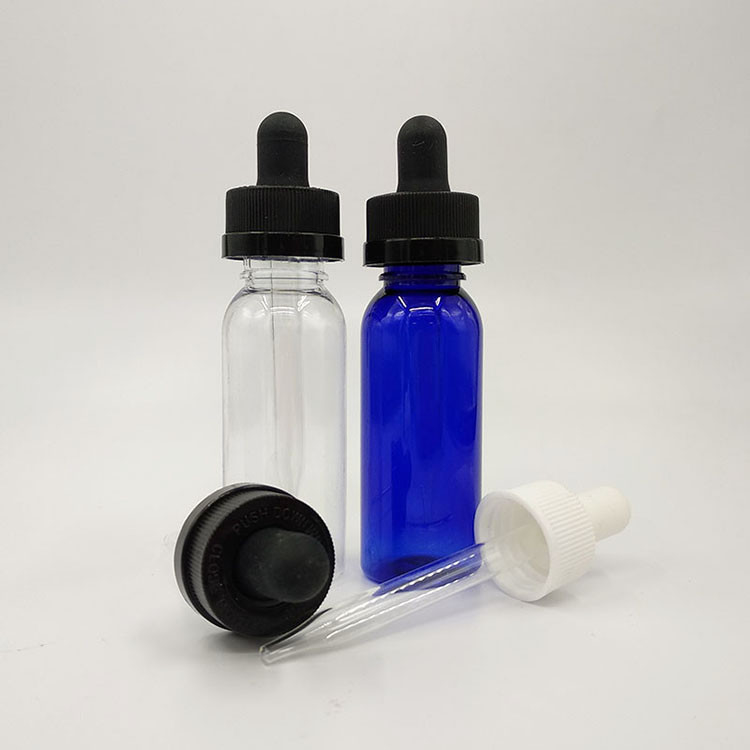 Klares, schwarzes Glas Flüssigkeit Tropffflasche mit 5ml 10ml 15ml 20ml 30ml 50ml 100ml Fassungsvermögen