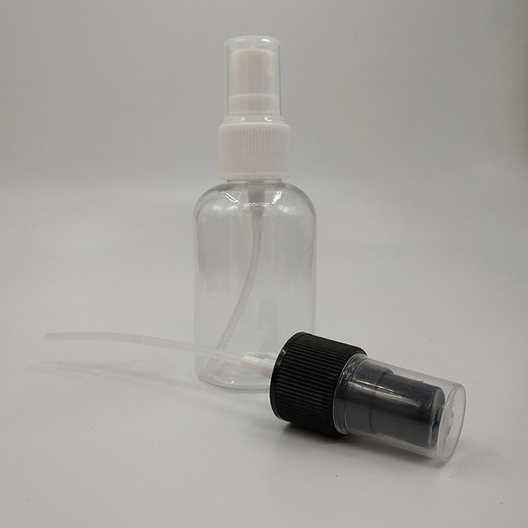Transparente PET-Plastik-Sprühflasche für glatte Oberflächen Kapazität 10ml 15ml 30ml 50ml 60m 70ml 100ml 200ml 500ml