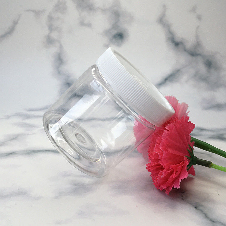 Anpassbare Plastik-Glasbehälter mit 85 Durchmesser und benutzerdefiniertem Logo Kapazität 2oz 3oz 4oz 5oz 6oz 7oz 8oz