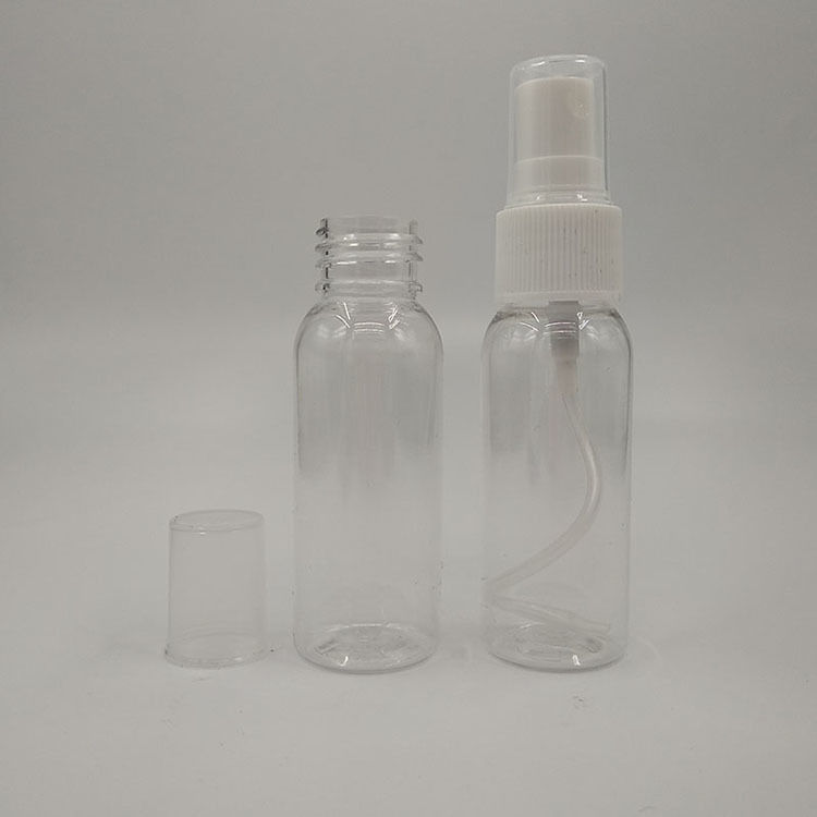 Klassische PET-Kunststoff-Sprühflasche mit großem Fassungsvermögen: 10 ml, 15 ml, 30 ml, 50 ml, 60 ml, 70 ml, 100 ml, 200 ml, 500 ml