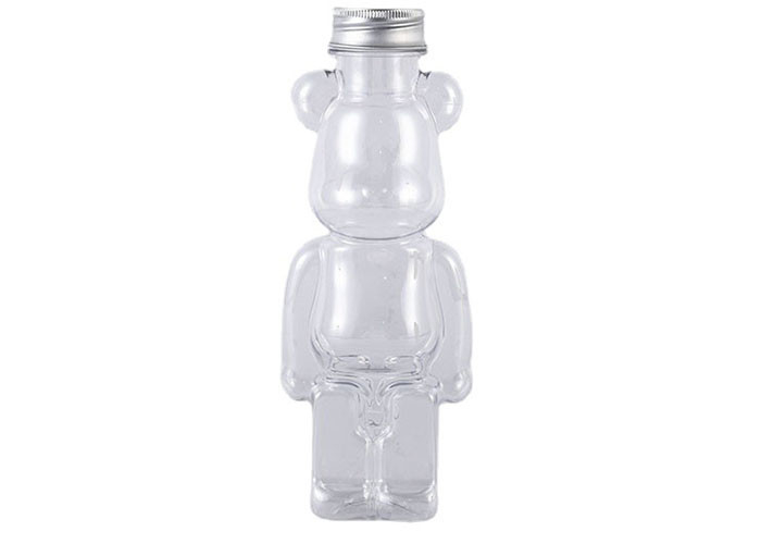 350 ml 400 ml 500 ml 700 ml Warmverkauf Anpassung Pet Plastik Bärenform Saftflasche für Getränke mit Kappe und Gurte