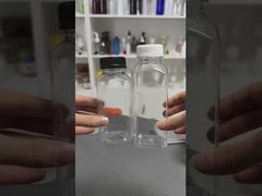 Plastik-Saftflaschen mit Deckeln, transparente Getränkebehälter mit Deckeln für Getränke