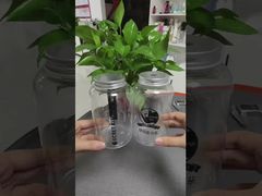 Großhandel Lebensmittelqualität Kunststoff PET Saft Milch Getränk Leere Flasche mit Deckel