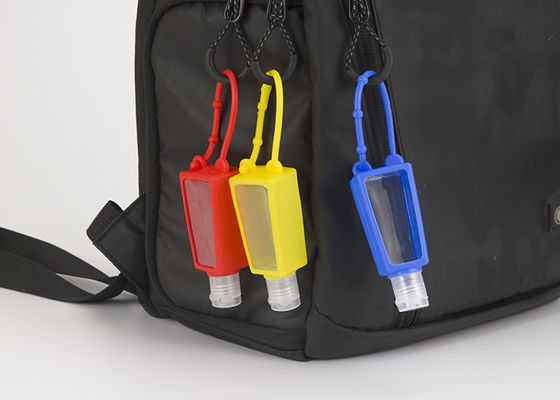 30ml PET Small Antibacterial Hand Sanitizer Gel Bottle With Silicone Gel Trapezoidal