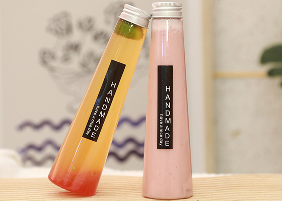 Konisches alkoholfreies Getränk Plastik-Juice Bottle With Lid 7oz 200ml